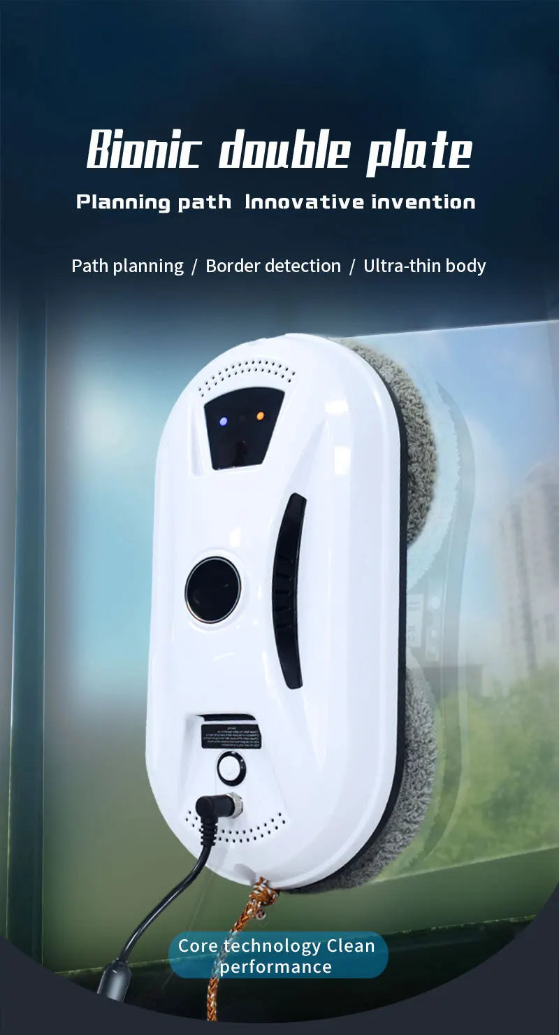 Ultra-Thin Robot Window Cleaner with 5600PA Suction & 3 Cleaning Modes