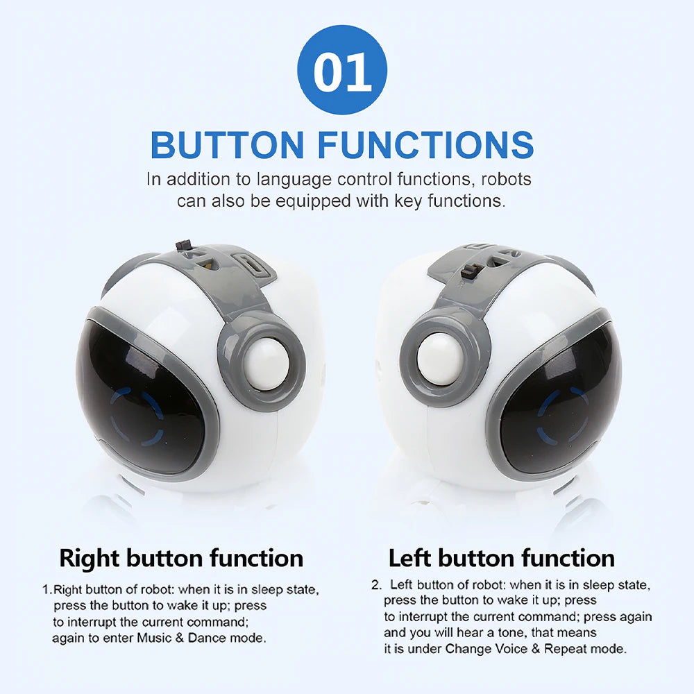 Interactive Talking Robot Toy | Voice Recognition, Singing & Dancing | 3 Colors