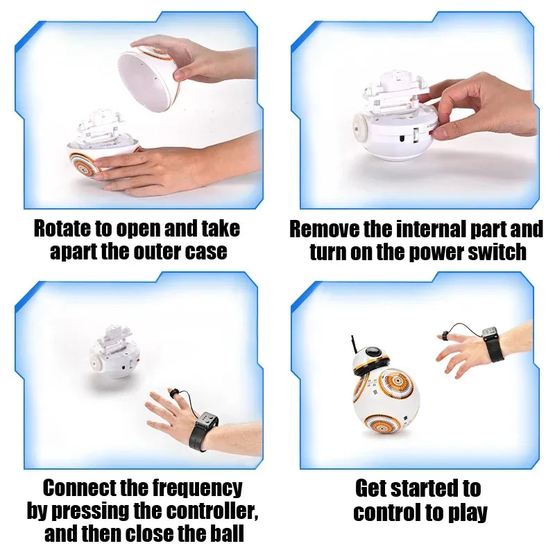 RC Robot 2.4G Radio Remote Control with Sound, Water Mist & LED Lights
