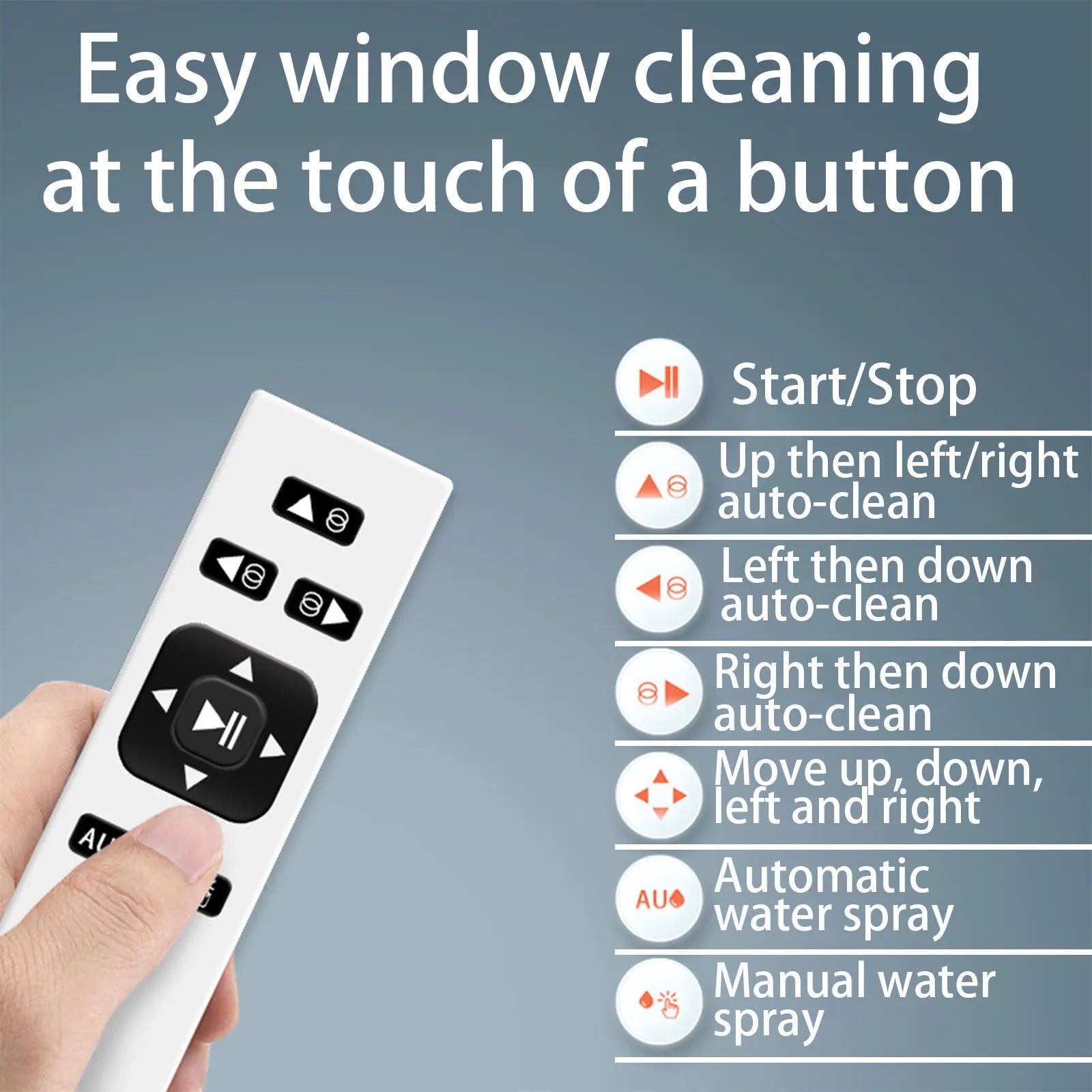 Ultra-Thin Robot Window Cleaner with 5600PA Suction & 3 Cleaning Modes