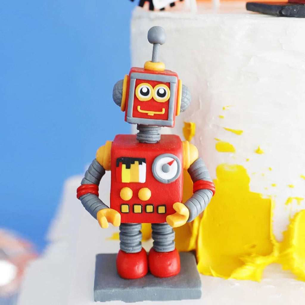 Robot Birthday Cake Toppers | 9 & 18 Piece Party Set