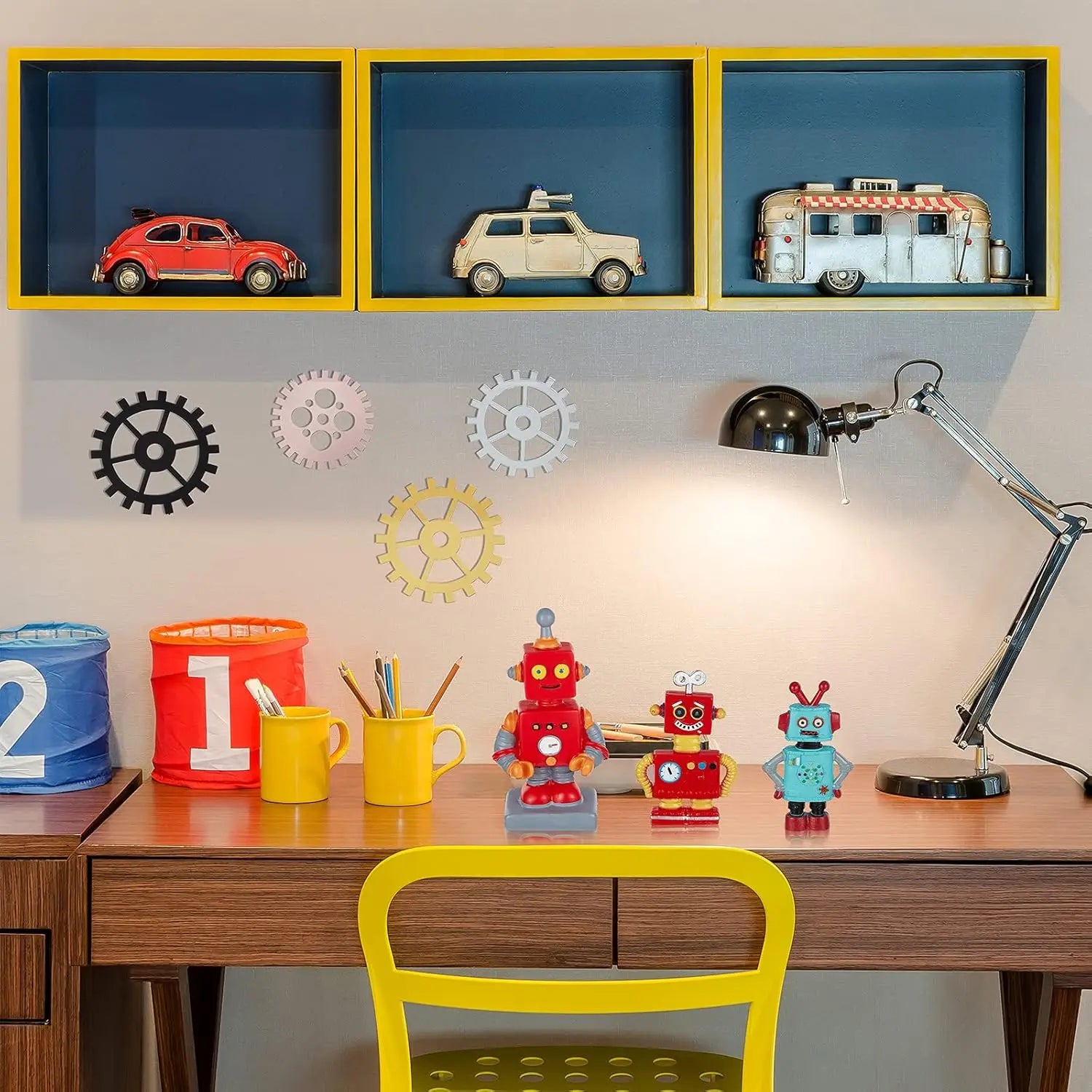 Robot Birthday Cake Toppers | 9 & 18 Piece Party Set