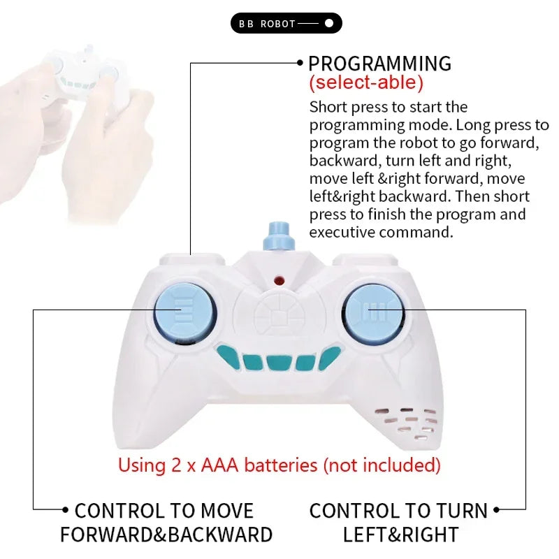 RC Robot 2.4G Radio Remote Control with Sound, Water Mist & LED Lights