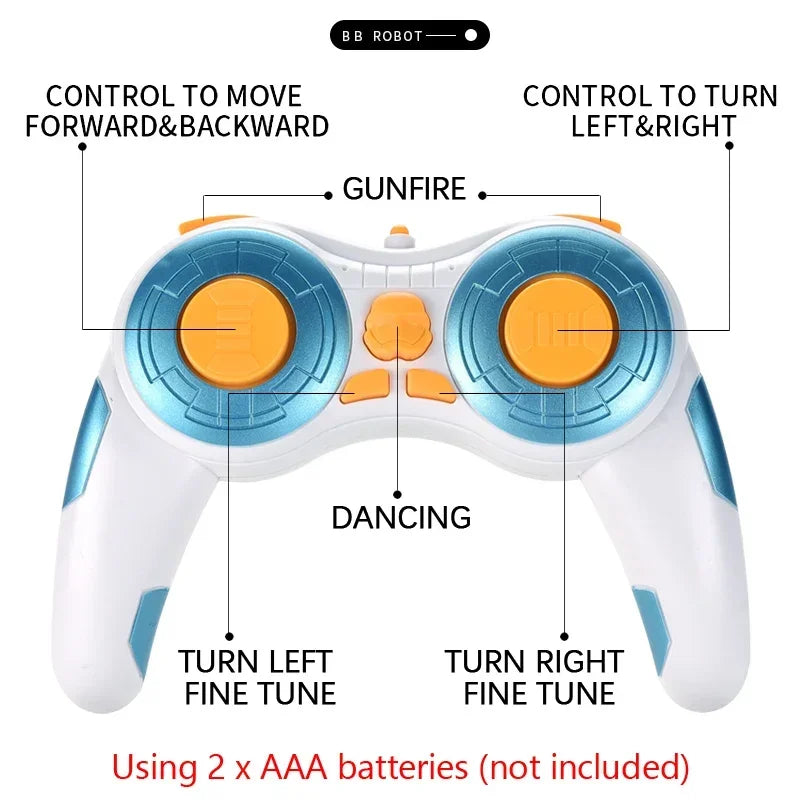 RC Robot 2.4G Radio Remote Control with Sound, Water Mist & LED Lights