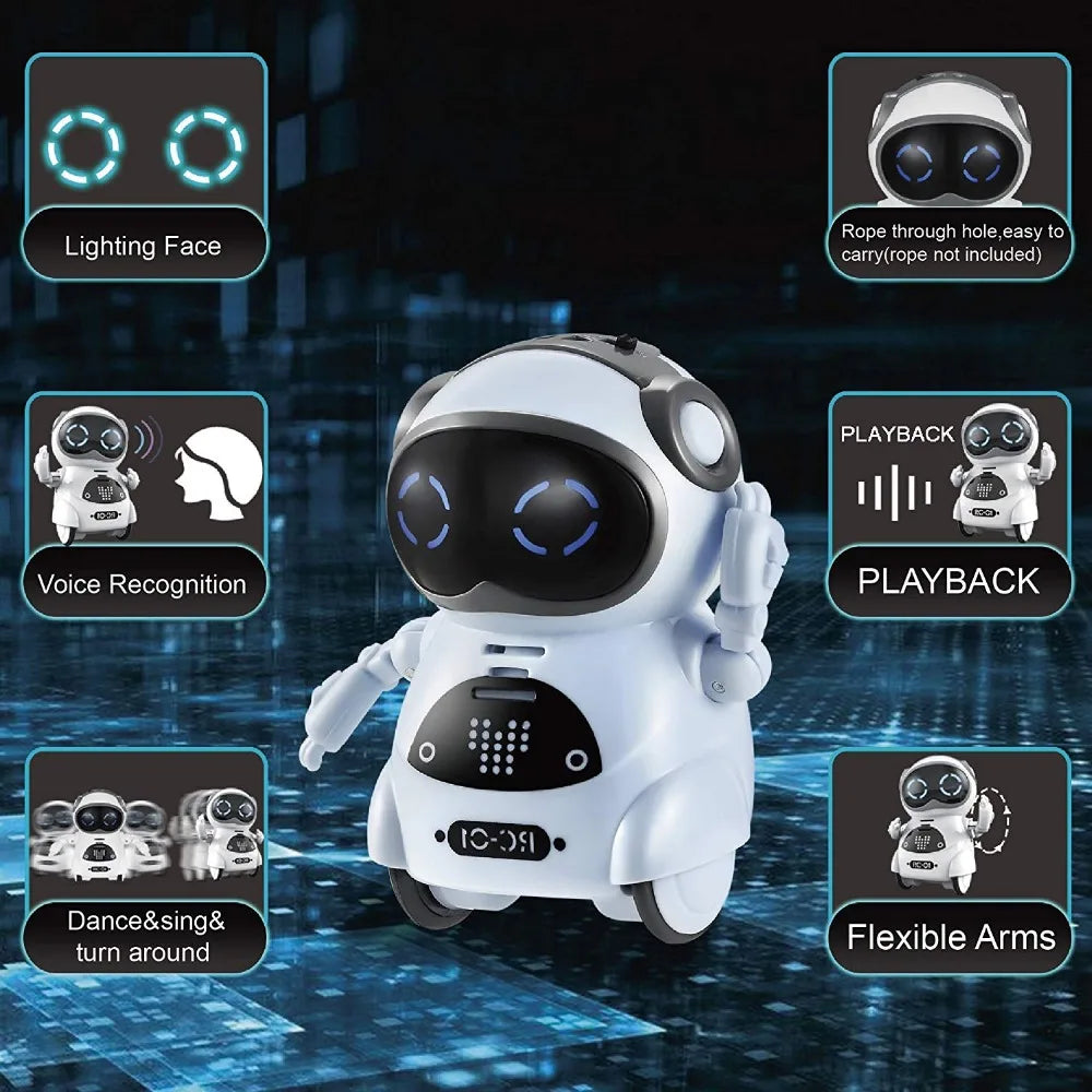 Interactive Talking Robot Toy | Voice Recognition, Singing & Dancing | 3 Colors
