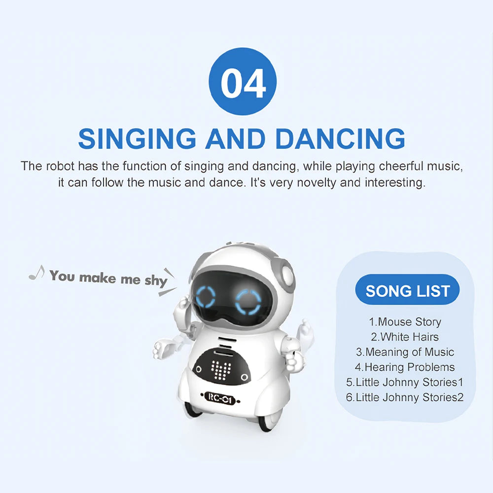 Interactive Talking Robot Toy | Voice Recognition, Singing & Dancing | 3 Colors